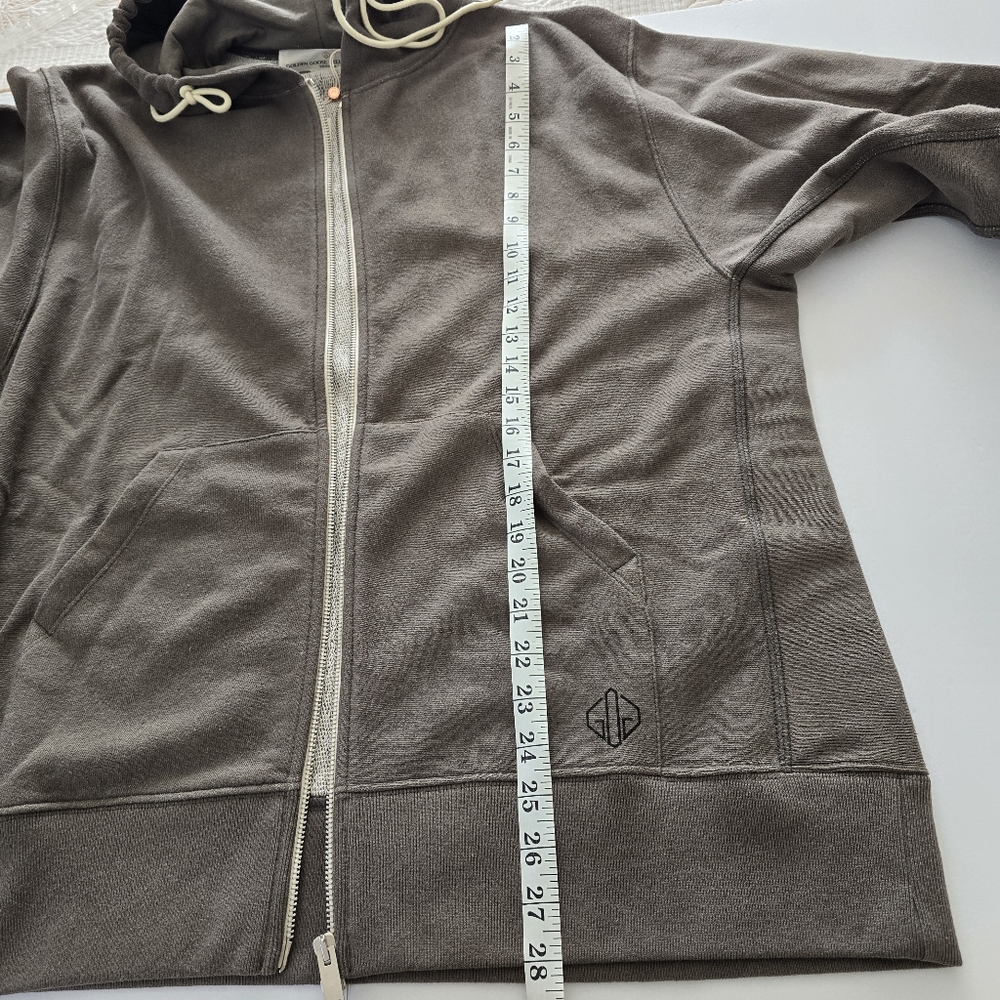 Golden Goose Venice Print Oversized Boxy Hooded Sweatshirt Size S Small Khaki - Picture 10 of 14